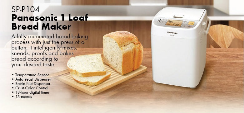 Panasonic Bread Maker SD P104 13 Recipes
