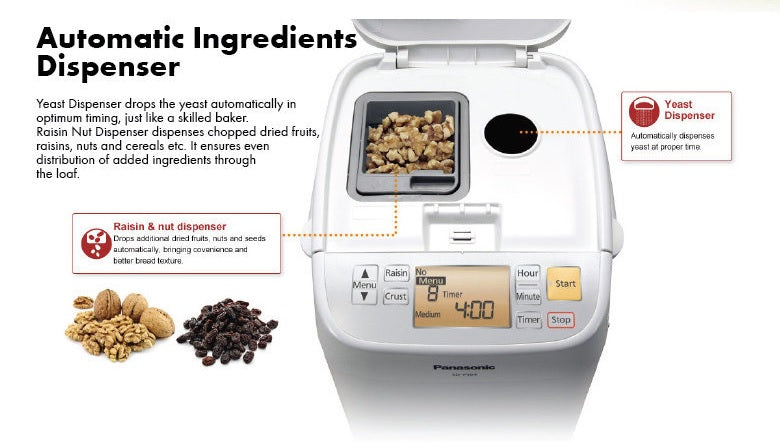 Panasonic Bread Maker SD-P104 (13 Recipes) - Just £319! Shop now at JAPAN PLAZA UK