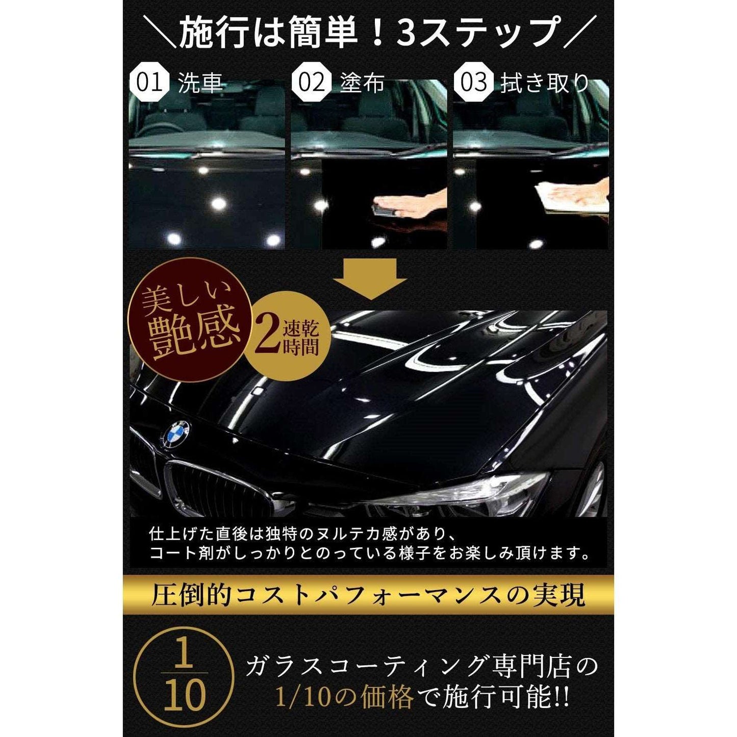 Galacoat Glass Coating Agent - Perfect set (Made in Japan)