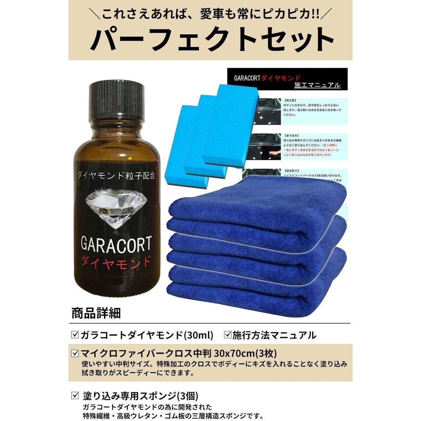Galacoat Glass Coating Agent - Perfect set (Made in Japan)