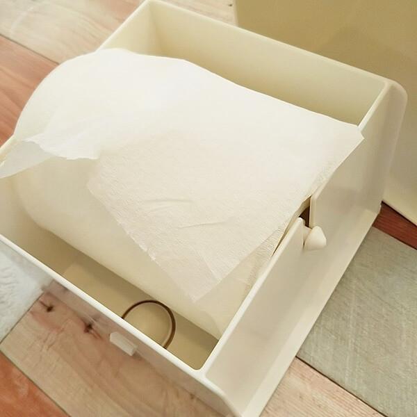 Roll Tissue Paper Box - is made of recycle plastic (Made in Japan)