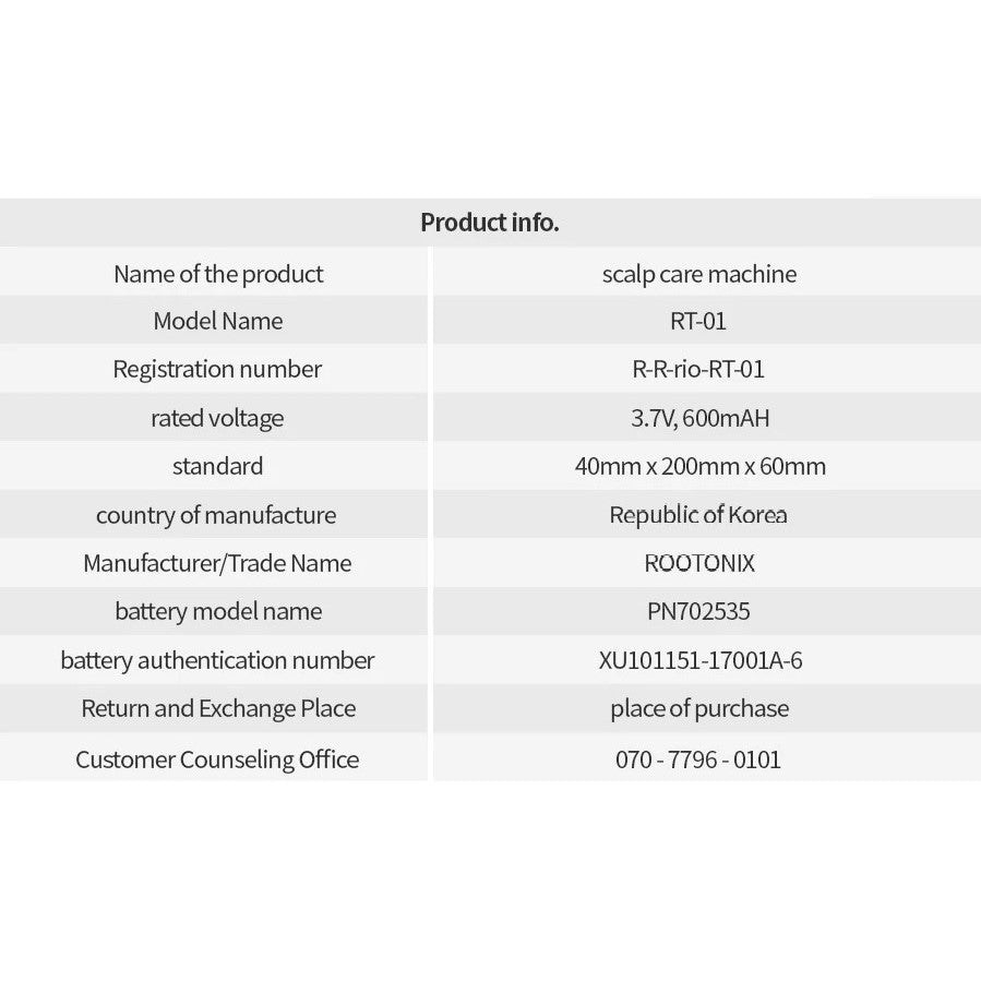 Rootonix Volume Booster Scalp Care Device RT-01 (Made in Korea)