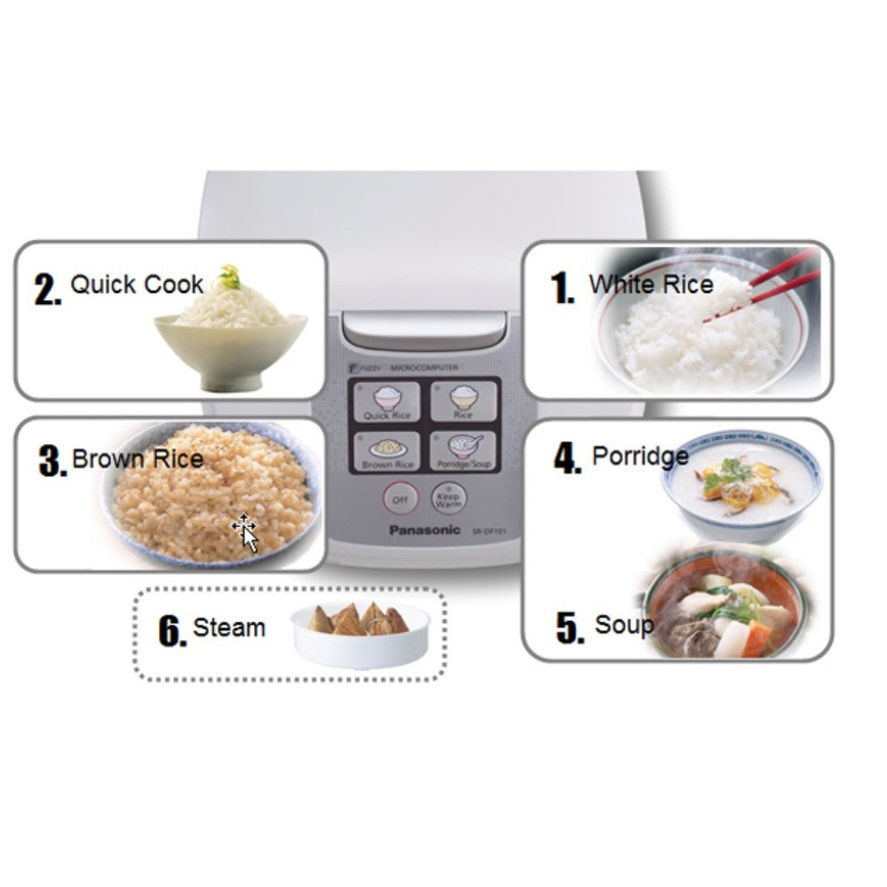 Panasonic Rice Cooker SR-DF101/181 Fuzzy Logic Warm Jar - Just £119! Shop now at JAPAN PLAZA UK