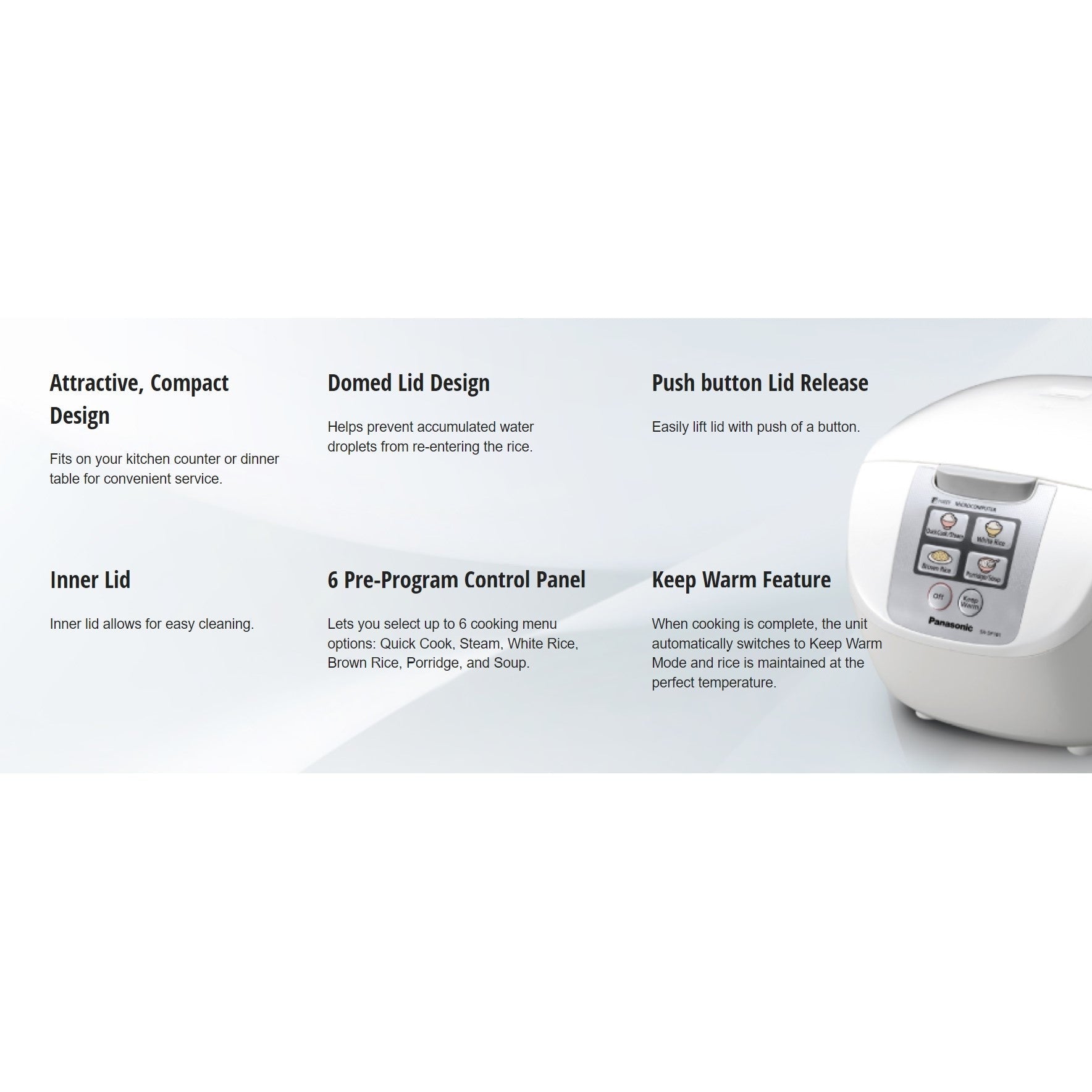 Panasonic Rice Cooker SRDF101/181 Fuzzy Logic Warm Jar JAPAN PLAZA UK