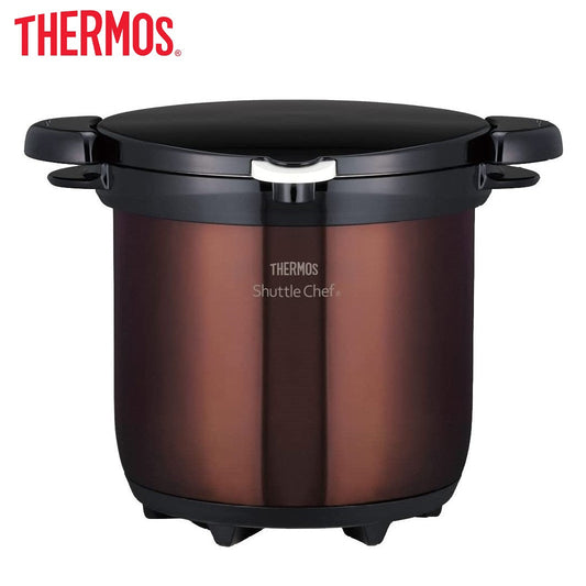 Thermos Vacuum Insulated Cooker Shuttle Chef KBG-4500 SS/Brown 4.5L - Just £168.90! Shop now at JAPAN PLAZA UK
