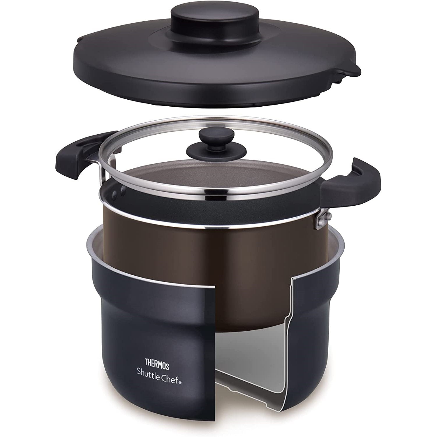 Thermos cooker Shuttle Chef KBJ-3000/KBJ-3001 Black/Red/Orange 2.8L