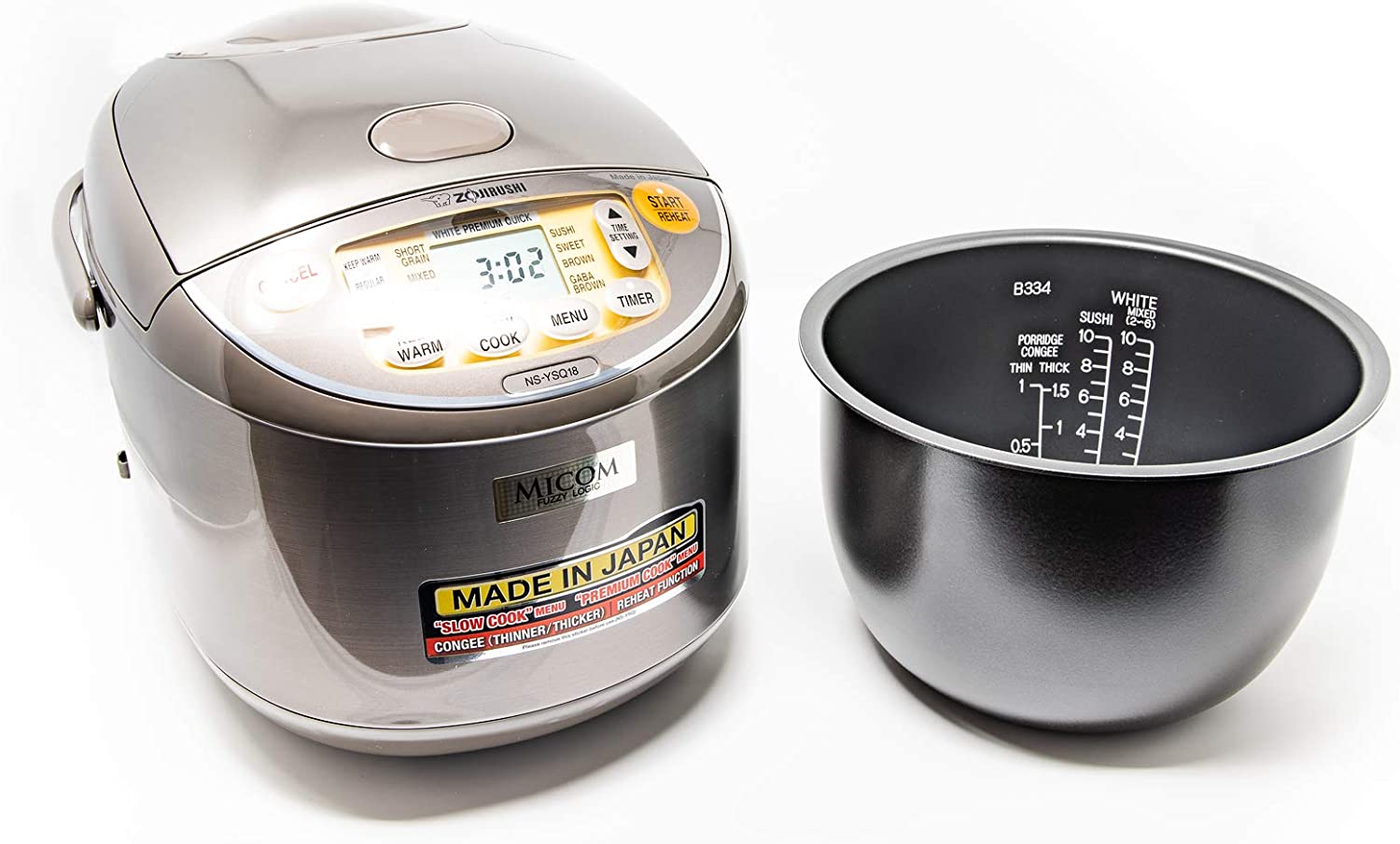 Zojirushi Rice Cooker NS-YSQ18 (Made in Japan)