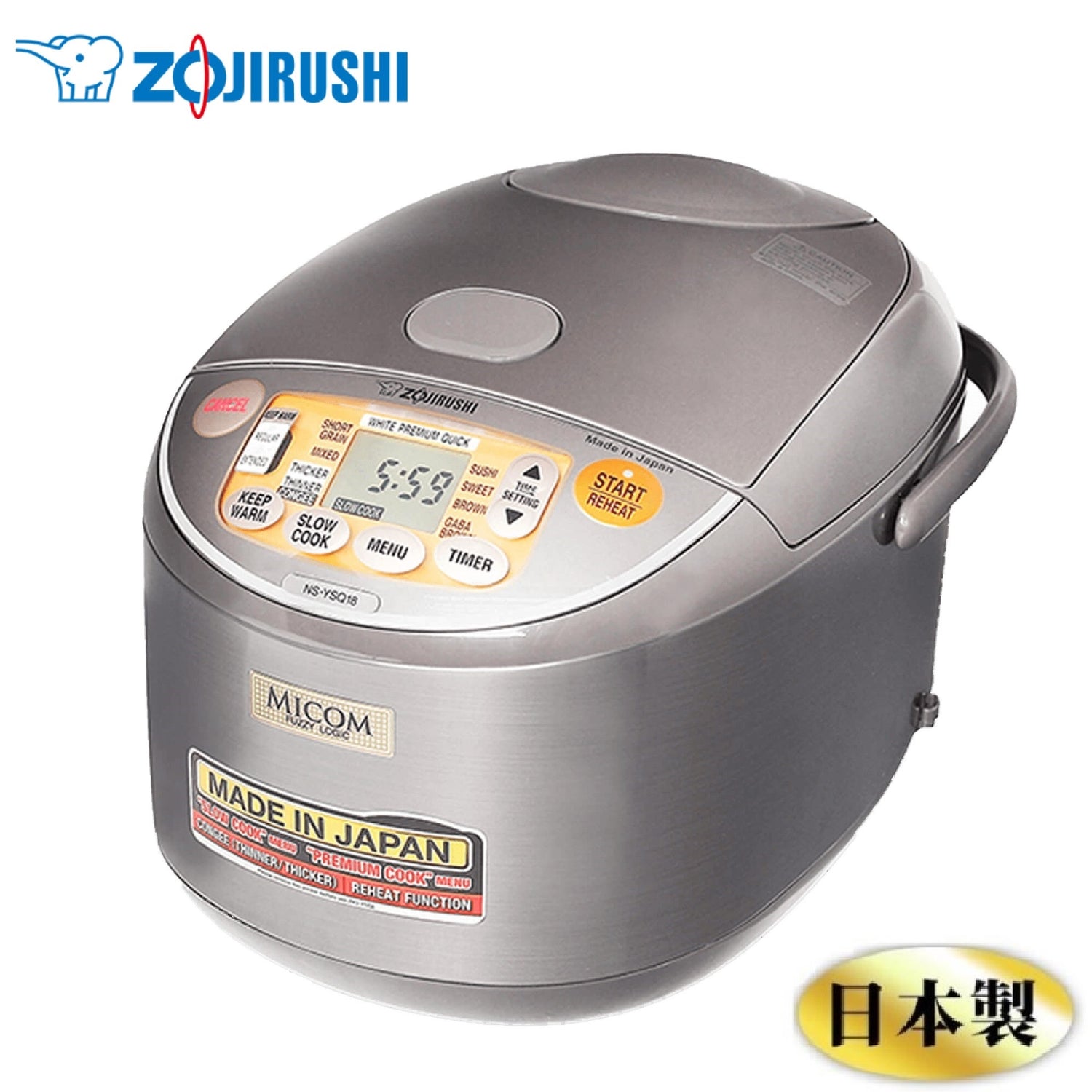 Zojirushi Rice Cooker NS-YSQ18 (Made in Japan)